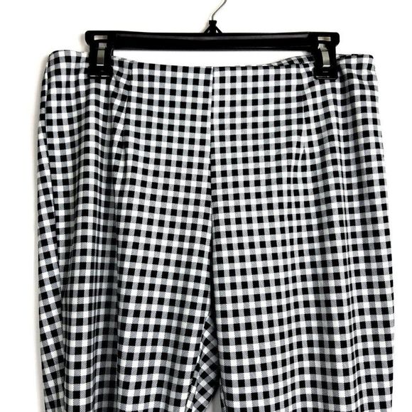 Princess Polly Iggy Black White Gingham High-Rise Pants - Picture 4 of 7